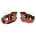 Progrip 3450 Multilayered Mirrored Lens Motocross Goggles Orange-Black Frame
