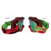 Progrip 3450 Multilayered Mirrored Lens Motocross Goggles Red-Black Frame
