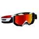 Progrip 3200/FL Venom Motocross Goggles Black/White Frame-Mirrored Lens