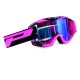 Progrip 3450 Multilayered Mirrored Lens Motocross Goggles Pink-Black Frame