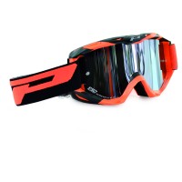 Progrip 3450 Multilayered Mirrored Lens Motocross Goggles Orange-Black Frame