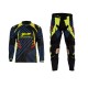 Progrip 6010-7010-17 Adult Motocross Pants + Shirt Black- Yellow