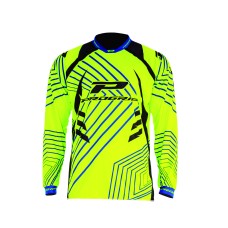 Progrip 7010-17 Adult Motocross Shirt Fluorescent-Yellow