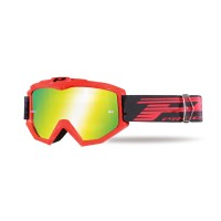 Progrip 3201/FL-107 Atzaki Motocross Goggles Red with Multilayered Lens
