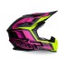 Progrip 3180-196 ABS Motocross Helmet Black-Pink-Flo Yellow-XL