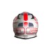 Progrip 3180 ABS Motocross Helmet Grey - Red - White