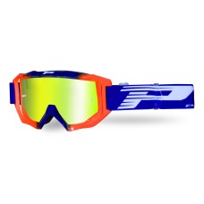 Progrip 3200/19/FL Venom Motocross Goggles Fluorescent Blue-Flo Orange Frame-Mirrored Lens