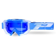 Progrip 3200/19/FL Venom Motocross Goggles Light Blue-White Frame-Mirrored Lens