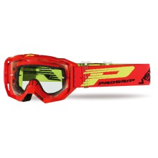 Progrip 3303 TR Vista Goggles with Clear Lens- Red Frame