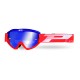 Progrip 3450 Riot Multilayered Mirrored Lens Motocross Goggles Blue-Red Frame
