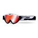Progrip 3450 Riot Multilayered Mirrored Lens Motocross Goggles White-Black Frame