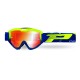 Progrip 3450 Riot Multilayered Mirrored Lens Motocross Goggles  Flo Yellow-Navy Blue Frame