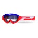 Progrip 3450 Riot Motocross Goggles with Light Sensitive Lens Blue-Red Frame