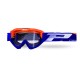 Progrip 3450 Riot Motocross Goggles with Light Sensitive Lens Flo Orange- Blue