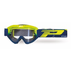 Progrip 3450 Riot Motocross Goggles with Light Sensitive Lens Flo Yellow-Navy Blue