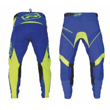 Progrip 6010-7010-19 Adult Motocross Pants+Shirt Electric Blue - Flo Yellow