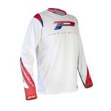 Progrip 7015  Adult Motocross Shirt White- Red-Blue-226