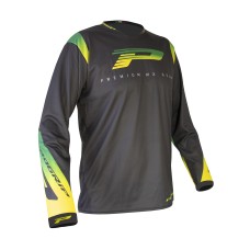 Progrip 7015-370 Adult Motocross Shirt Grey-Green-Yellow