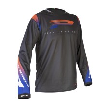 Progrip 7015-371 Adult Motocross Shirt Grey-Flo Orange-Blue