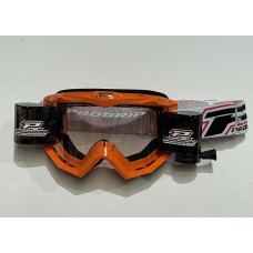 Progrip 3201-106 Race Line Motocross Goggles with RnR-XL Roll Off System Orange