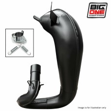 Big One Honda MTX 125 Front Expansion Pipe Black
