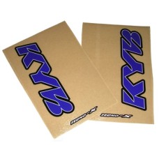 Tecno-X Clear KYB Upper Fork Stickers Blue/White