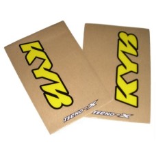 Tecno-X Clear KYB Upper Fork Stickers Yellow